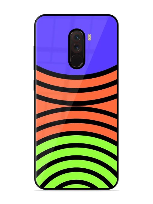 Psychedelic Stripe Symphony Glossy Soft Edge Case for Poco F1 Chachhi