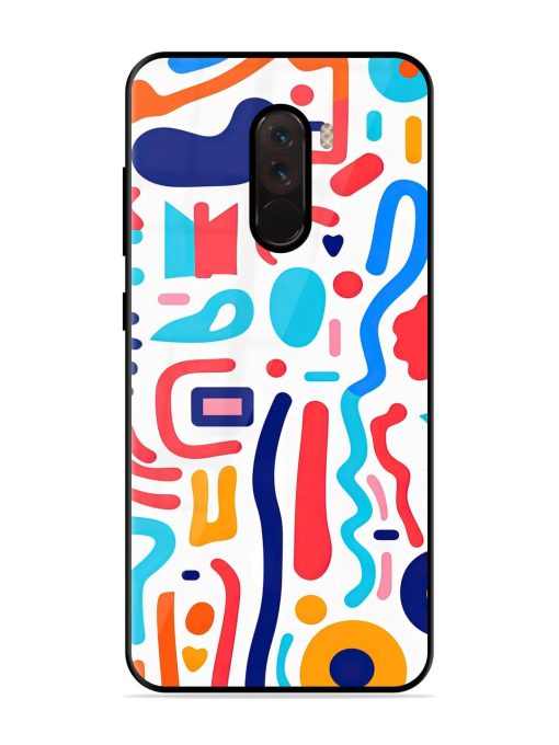 Whimsical Doodle Chaos Glossy Soft Edge Case for Poco F1 Chachhi