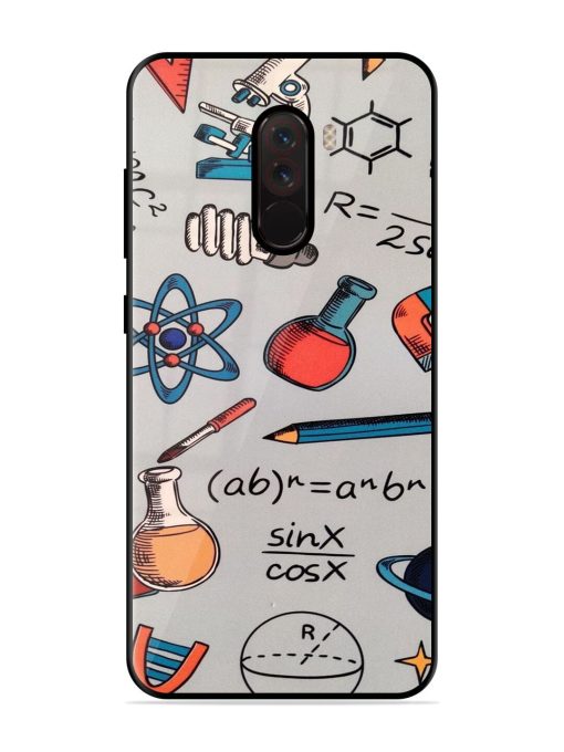 Science Doodle Delight Glossy Soft Edge Case for Poco F1 Chachhi