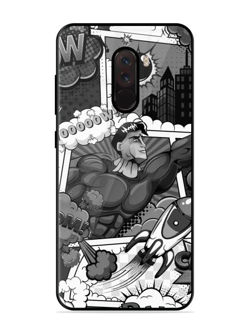 Comic Book Chaos Glossy Soft Edge Case for Poco F1 Chachhi