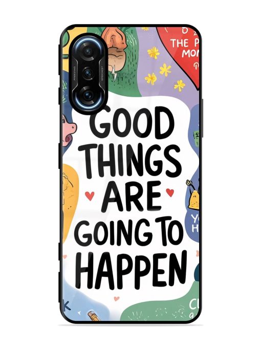 Uplifting Scribbles Glossy Soft Edge Case for Poco F3 Gt (5G) Chachhi