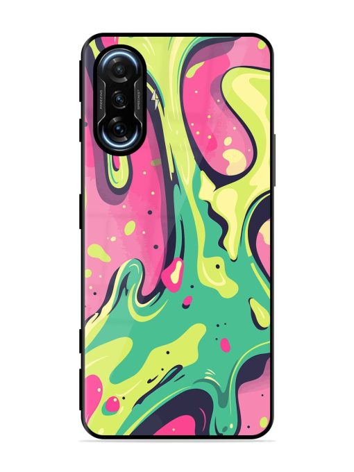 Gooey Grooves Glossy Soft Edge Case for Poco F3 Gt (5G) Chachhi