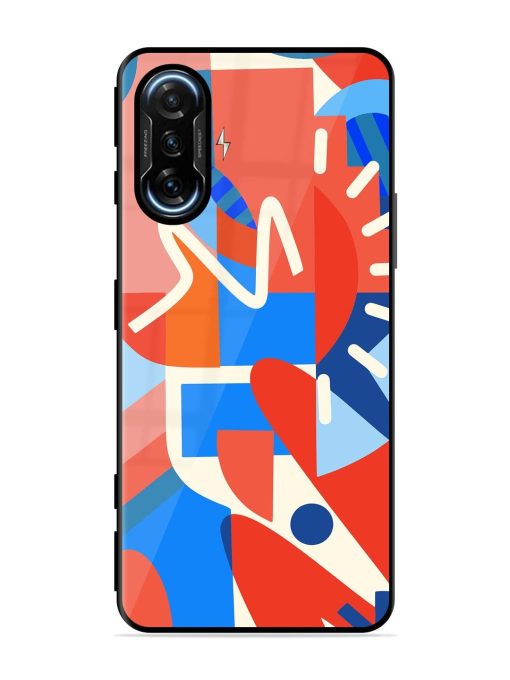 Abstract Harmony Glossy Soft Edge Case for Poco F3 Gt (5G) Chachhi