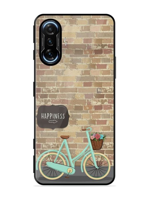 Pedaling Towards Happiness Glossy Soft Edge Case for Poco F3 Gt (5G) Chachhi