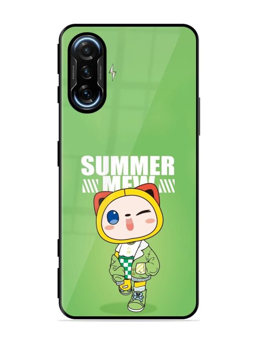 Purrfect Summer Glossy Soft Edge Case for Poco F3 Gt (5G) Chachhi