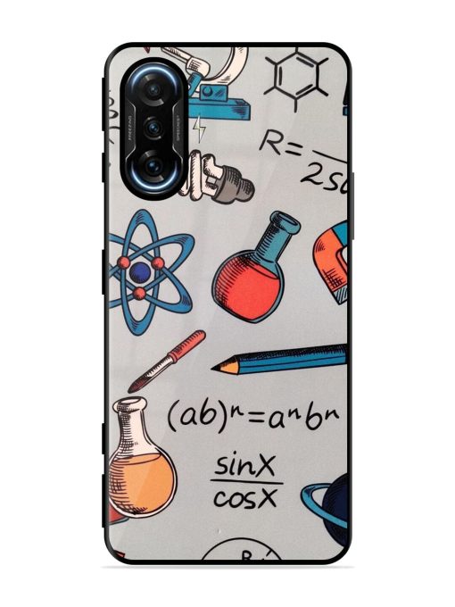 Science Doodle Glossy Soft Edge Case for Poco F3 Gt (5G) Chachhi