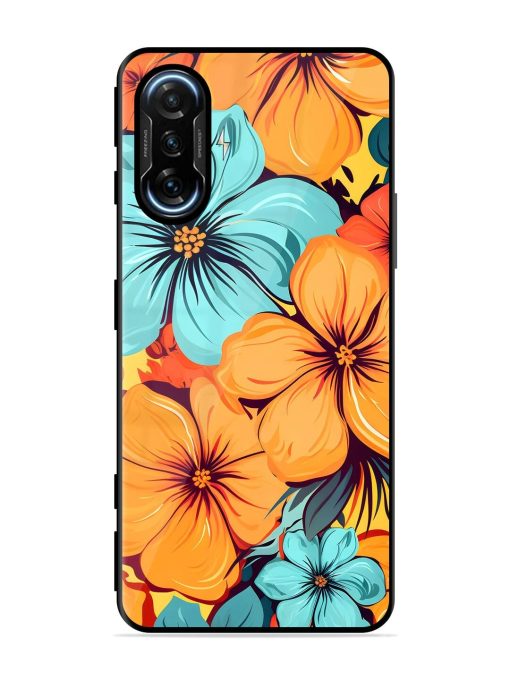 Tropical Bloom Glossy Soft Edge Case for Poco F3 Gt (5G) Chachhi