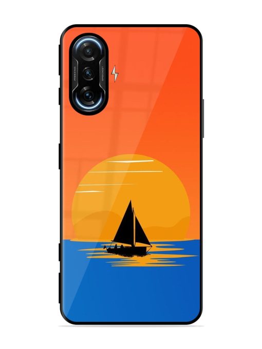 Sunset Sail Glossy Soft Edge Case for Poco F3 Gt (5G) Chachhi