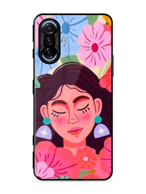 Blooming Serenity Glossy Soft Edge Case for Poco F3 Gt (5G) Chachhi