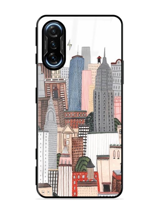 Cityscape Dreams Glossy Soft Edge Case for Poco F3 Gt (5G) Chachhi