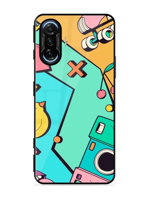 Retro Remix Glossy Soft Edge Case for Poco F3 Gt (5G) Chachhi