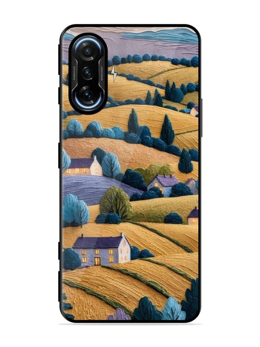 Rolling Hilltop Haven Glossy Soft Edge Case for Poco F3 Gt (5G) Chachhi