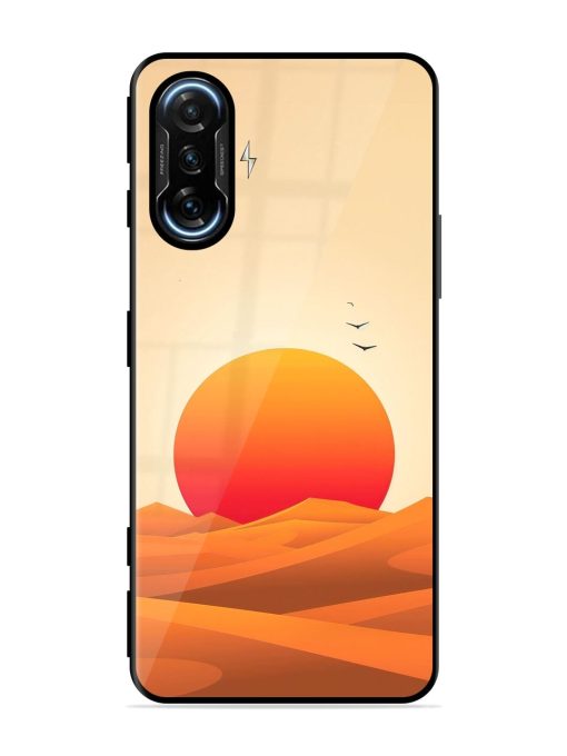 Desert Sunset Glossy Soft Edge Case for Poco F3 Gt (5G) Chachhi