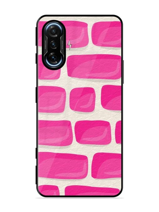 Pink Brick Wall Glossy Soft Edge Case for Poco F3 Gt (5G) Chachhi