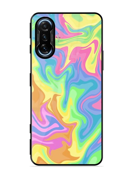 Whimsical Swirl Glossy Soft Edge Case for Poco F3 Gt (5G) Chachhi