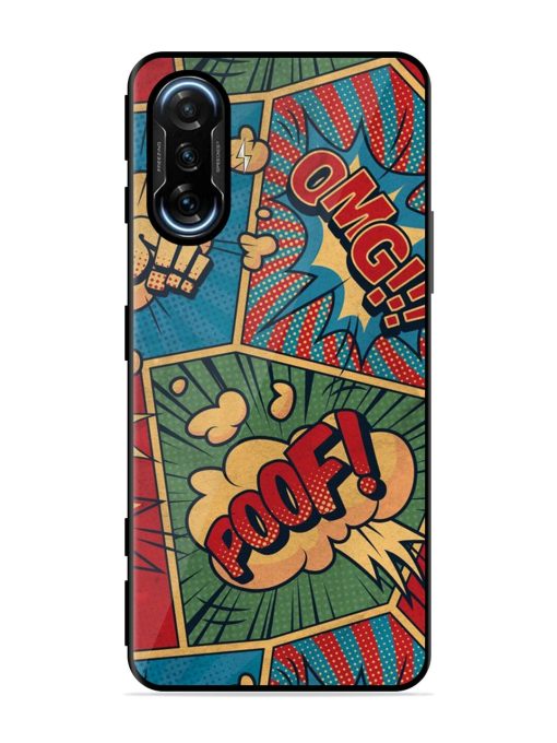 Comic Book Chaos Glossy Soft Edge Case for Poco F3 Gt (5G) Chachhi