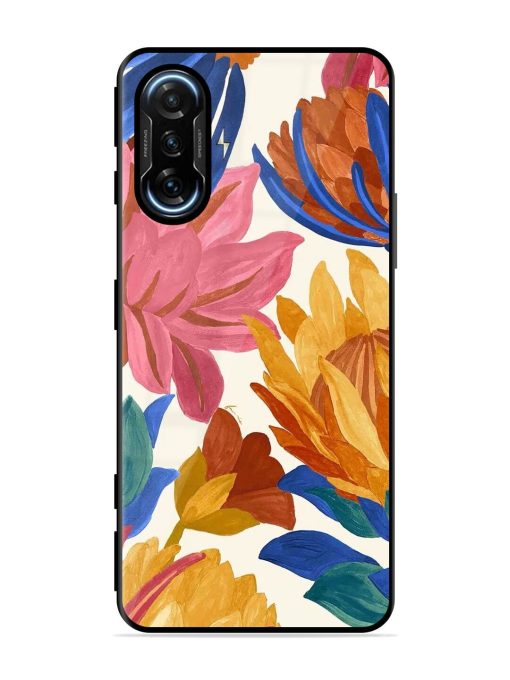 Blooming Tapestry Glossy Soft Edge Case for Poco F3 Gt (5G) Chachhi