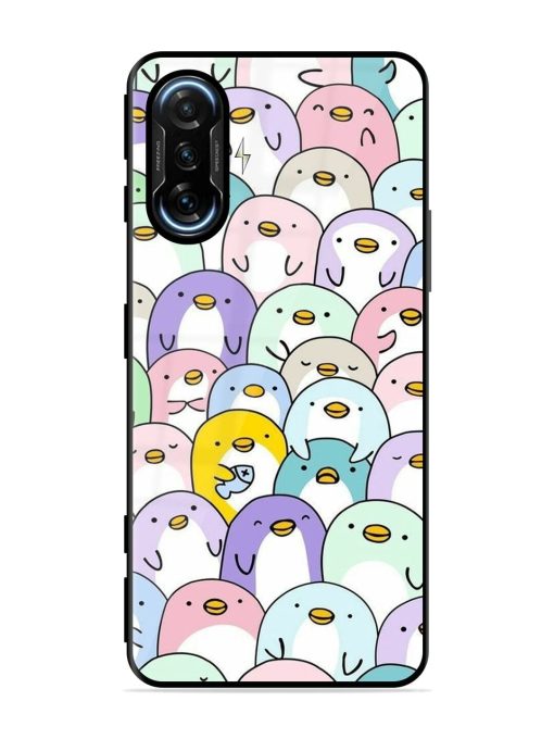 Penguin Party Glossy Soft Edge Case for Poco F3 Gt (5G) Chachhi