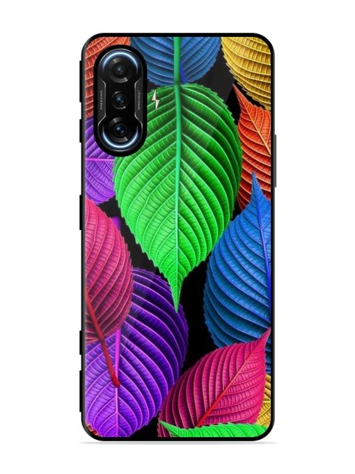 Rainbow Leaf Symphony Glossy Soft Edge Case for Poco F3 Gt (5G) Chachhi