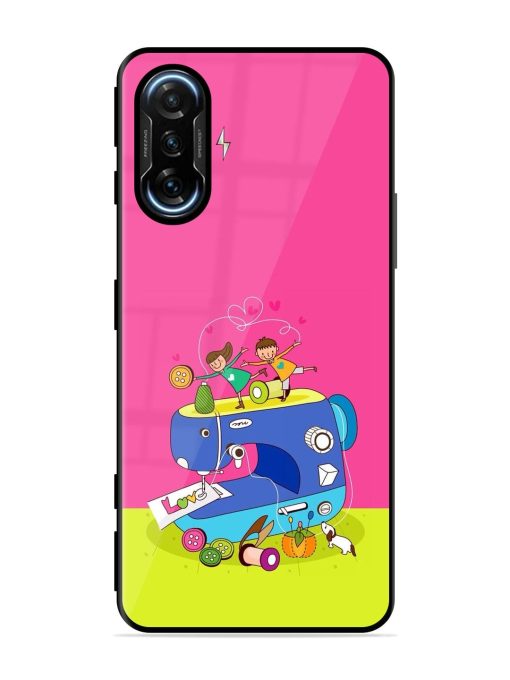 Sew Cute Glossy Soft Edge Case for Poco F3 Gt (5G) Chachhi