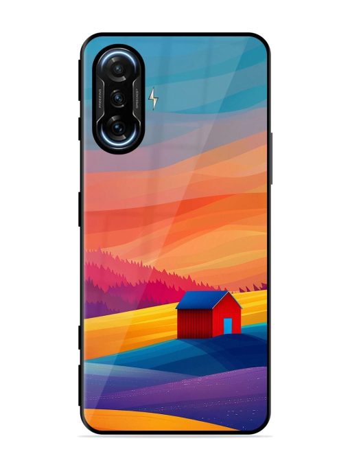 Sunset Solitude Glossy Soft Edge Case for Poco F3 Gt (5G) Chachhi