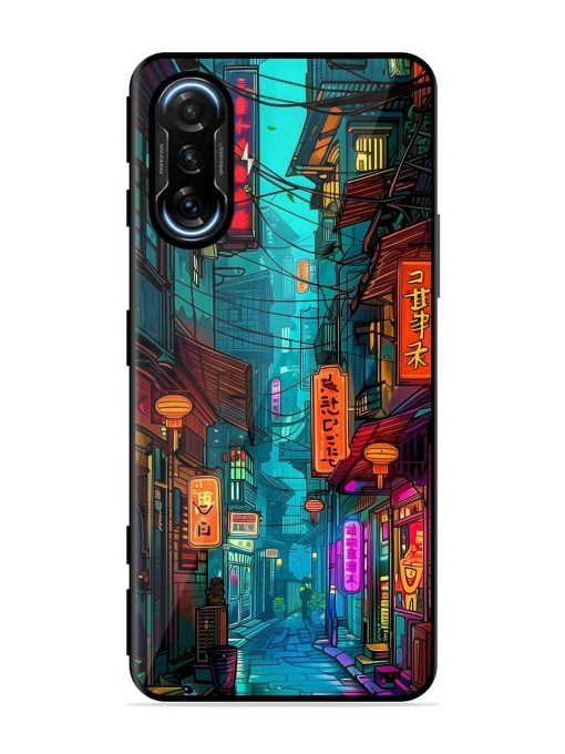 Neon Nightscape Glossy Soft Edge Case for Poco F3 Gt (5G) Chachhi