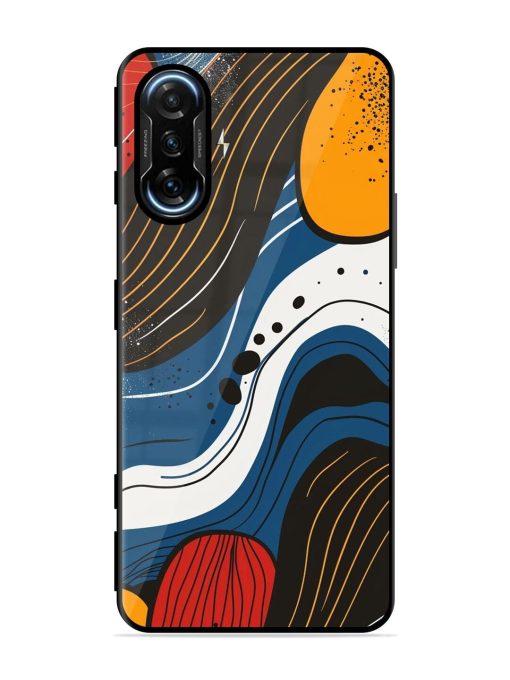 Abstract Expression Glossy Soft Edge Case for Poco F3 Gt (5G) Chachhi