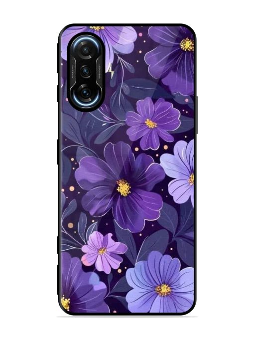 Purple Paradise Glossy Soft Edge Case for Poco F3 Gt (5G) Chachhi