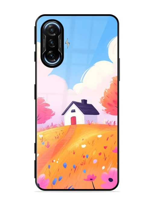 Hilltop Haven Glossy Soft Edge Case for Poco F3 Gt (5G) Chachhi