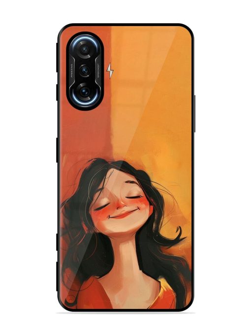 Neon Girl Glossy Soft Edge Case for Poco F3 Gt (5G) Chachhi