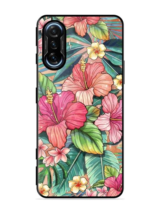 Tropical Tapestry Glossy Soft Edge Case for Poco F3 Gt (5G) Chachhi