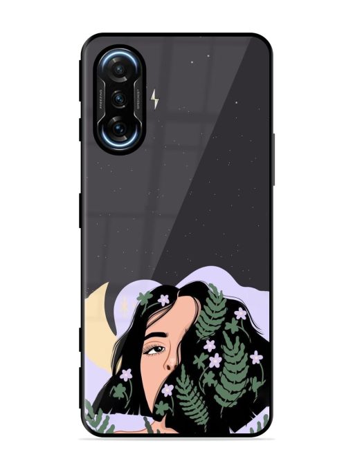 Lunar Lullaby Glossy Soft Edge Case for Poco F3 Gt (5G) Chachhi