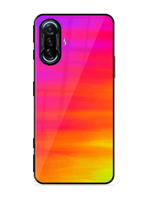 Neon Horizon Glossy Soft Edge Case for Poco F3 Gt (5G) Chachhi