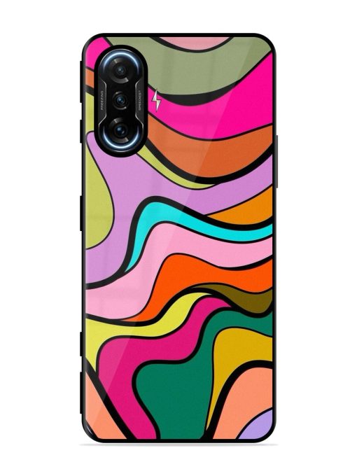 Wavy Wonder Glossy Soft Edge Case for Poco F3 Gt (5G) Chachhi