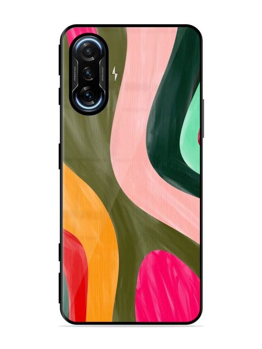 Wavy Wonderland Glossy Soft Edge Case for Poco F3 Gt (5G) Chachhi