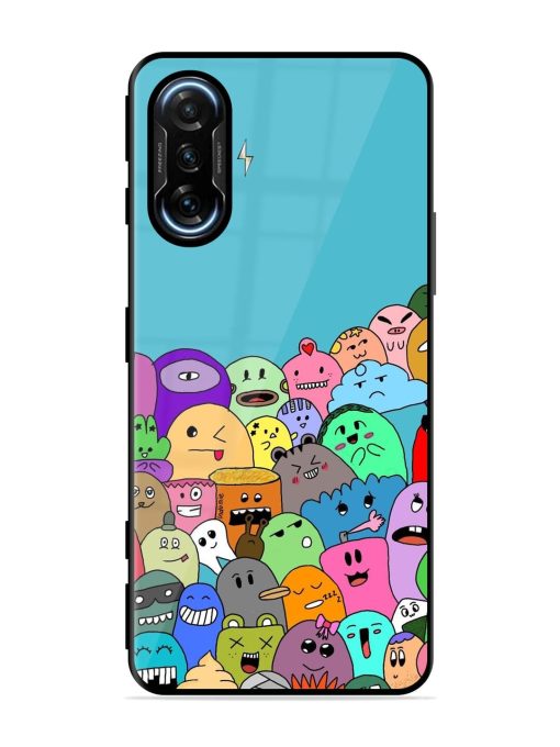 Monster Mash Glossy Soft Edge Case for Poco F3 Gt (5G) Chachhi