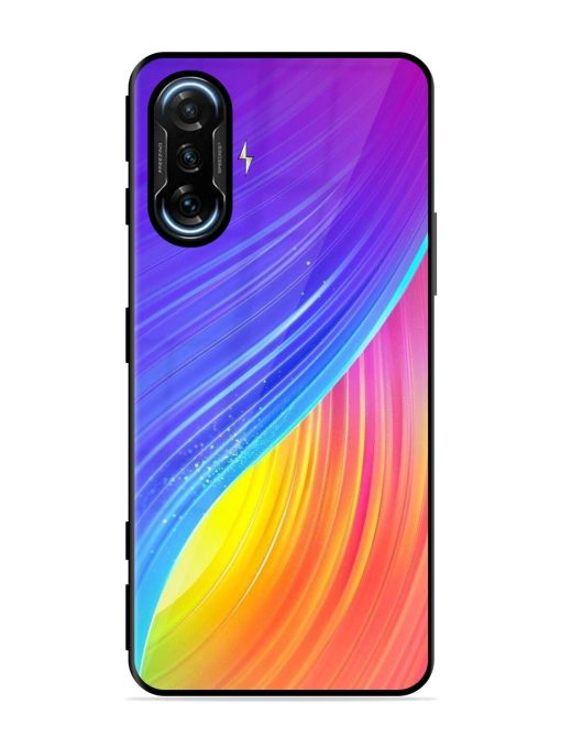 Neon Swirl Glossy Soft Edge Case for Poco F3 Gt (5G) Chachhi