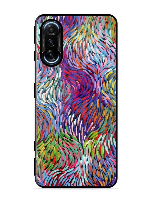 Vibrant Waves Glossy Soft Edge Case for Poco F3 Gt (5G) Chachhi