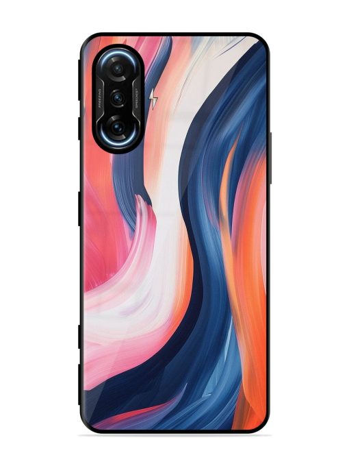 Whirling Hues Glossy Soft Edge Case for Poco F3 Gt (5G) Chachhi