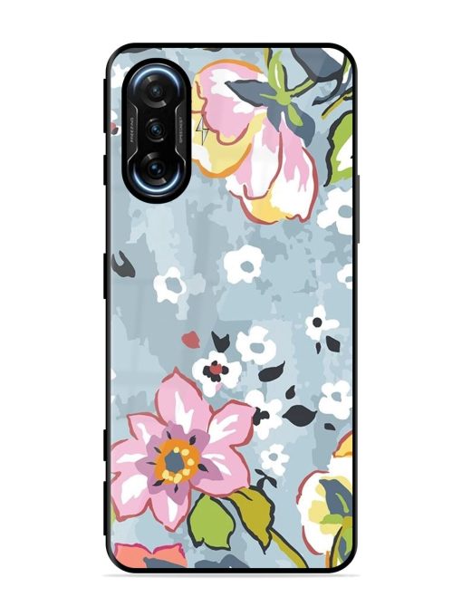 Floral Fantasy Glossy Soft Edge Case for Poco F3 Gt (5G)