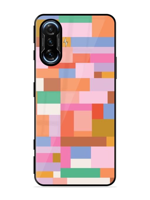 Colorful Chaos Glossy Soft Edge Case for Poco F3 Gt (5G) Chachhi