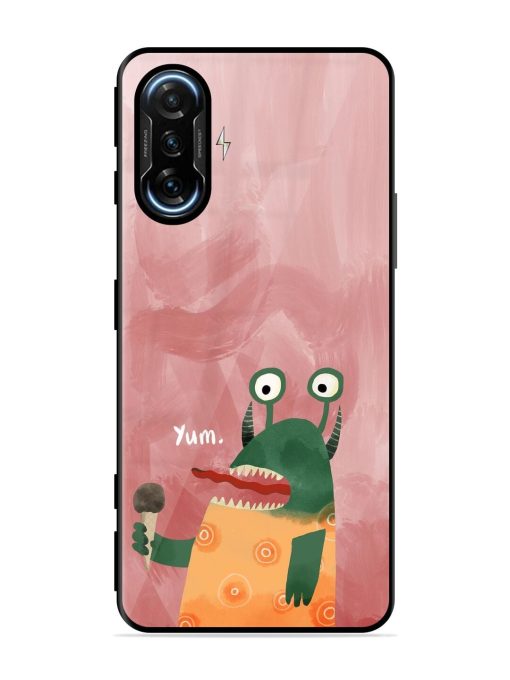 Hungry Monster Glossy Soft Edge Case for Poco F3 Gt (5G) Chachhi