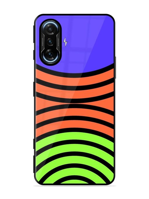 Psychedelic Stripe Symphony Glossy Soft Edge Case for Poco F3 Gt (5G) Chachhi