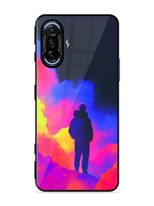 Cosmic Wanderer Glossy Soft Edge Case for Poco F3 Gt (5G) Chachhi