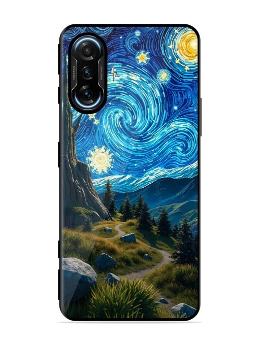 Starry Night In The Shire Glossy Soft Edge Case for Poco F3 Gt (5G) Chachhi