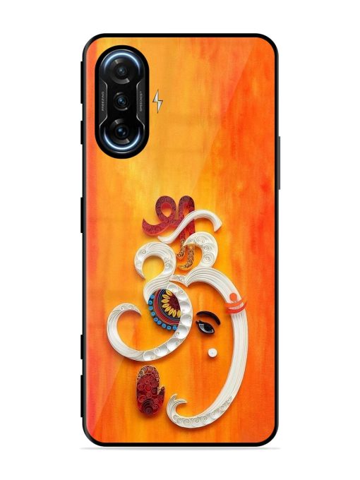 Ganesha In Quilling Art Glossy Soft Edge Case for Poco F3 Gt (5G) Chachhi