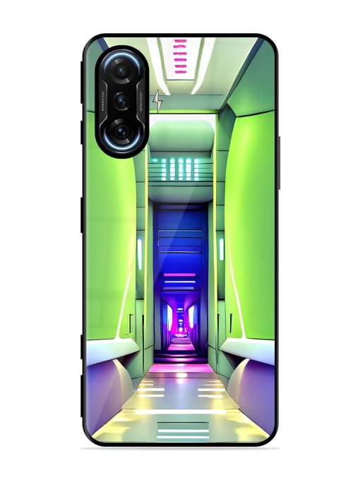 Neon Corridor Glossy Soft Edge Case for Poco F3 Gt (5G) Chachhi