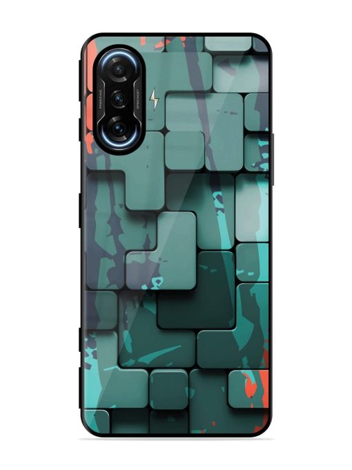 Abstract Geometric Mosaic Glossy Soft Edge Case for Poco F3 Gt (5G) Chachhi