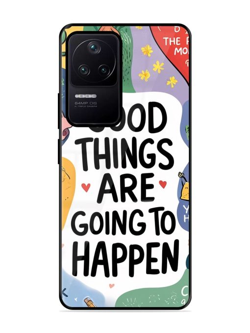 Uplifting Scribbles Glossy Soft Edge Case for Poco F4 (5G) Chachhi