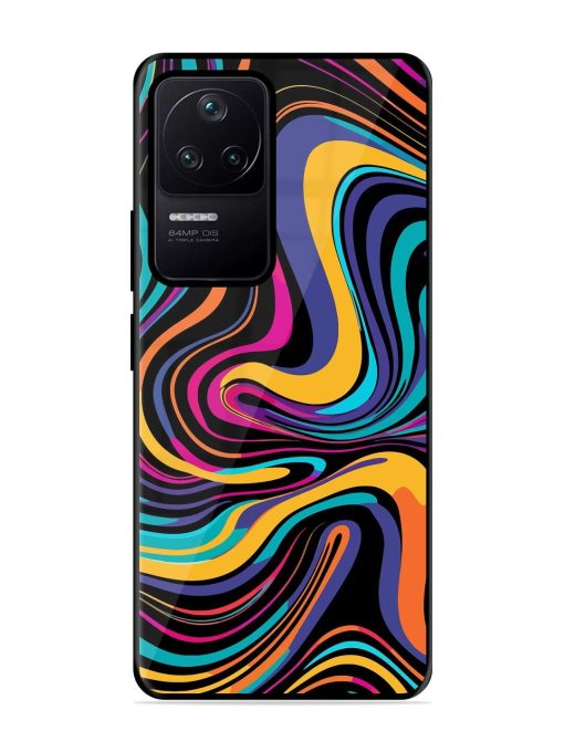 Psychedelic Swirl Glossy Soft Edge Case for Poco F4 (5G) Chachhi